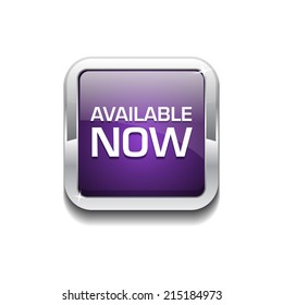 Available Now Glossy Shiny Rounded Corner Vector Button