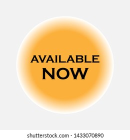 Available Now Icon. Ready Stock Illustration As A Simple Vector Sign & Trendy Symbol for Design and Websites, Presentation or Mobile Application. 
