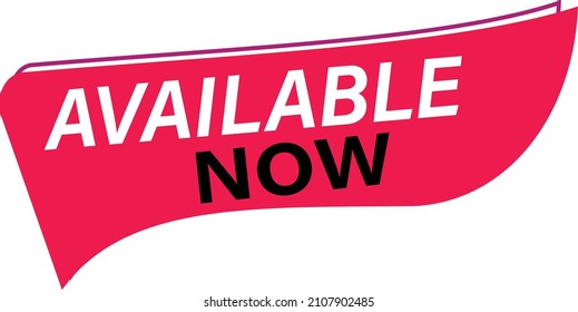 Available now icon, vector illustration