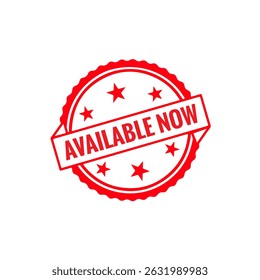 Available Now Rubber stamp vector design. Rubber Stamp Illustration - Vector