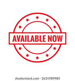 Available Now Rubber stamp vector design. Rubber Stamp Illustration - Vector