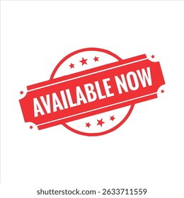 Available Now Rubber stamp vector design. Rubber Stamp Illustration - Vector