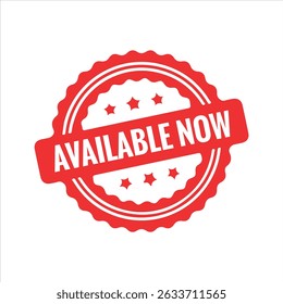 Available Now Rubber stamp vector design. Rubber Stamp Illustration - Vector