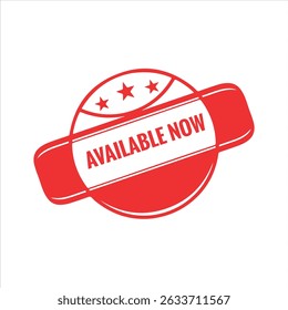 Available Now Rubber stamp vector design. Rubber Stamp Illustration - Vector