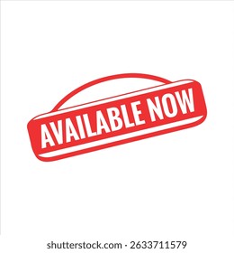 Available Now Rubber stamp vector design. Rubber Stamp Illustration - Vector