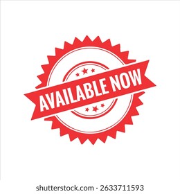Available Now Rubber stamp vector design. Rubber Stamp Illustration - Vector