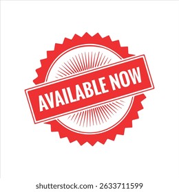 Available Now Rubber stamp vector design. Rubber Stamp Illustration - Vector