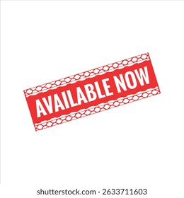 Available Now Rubber stamp vector design. Rubber Stamp Illustration - Vector