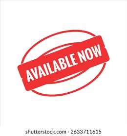 Available Now Rubber stamp vector design. Rubber Stamp Illustration - Vector