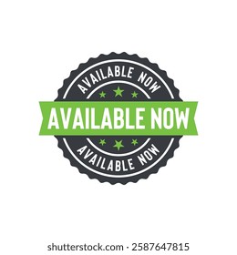 Available Now Stamp Seal Vector Template
