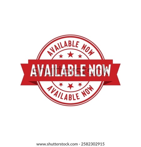 Available Now Stamp Seal Vector Template