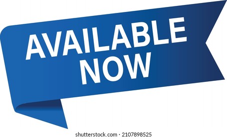 Available now tag, vector image