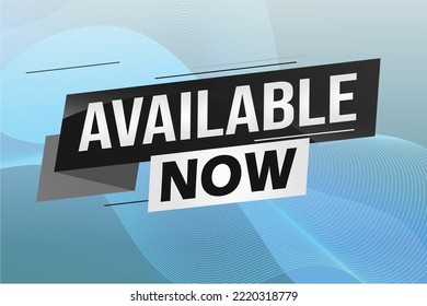 available now word concept vector illustration with lines 3d style for social media landing page, template, ui, web, mobile app, poster, banner, flyer, background, gift card, coupon, label, wallpaper