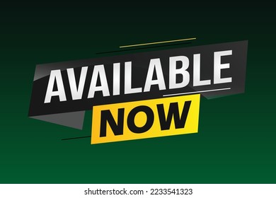 disponible ahora concepto de palabra ilustración vector con líneas 3d estilo para la página de inicio de los medios sociales, plantilla, ui, web, aplicación móvil, afiche, banner, volante, fondo, tarjeta de regalo, cupón, etiqueta, fondo de pantalla