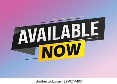 available now word concept vector illustration with lines 3d style for social media landing page, template, ui, web, mobile app, poster, banner, flyer, background, gift card, coupon, label, wallpaper