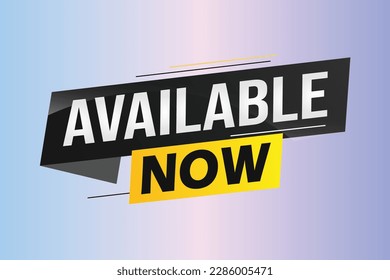 available now word concept vector illustration with lines 3d style for social media landing page, template, ui, web, mobile app, poster, banner, flyer, background, gift card, coupon, label, wallpaper