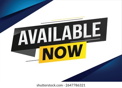 available now word concept vector illustration with lines 3d style for social media landing page, template, ui, web, mobile app, poster, banner, flyer, background, gift card, coupon, label, wallpaper 
