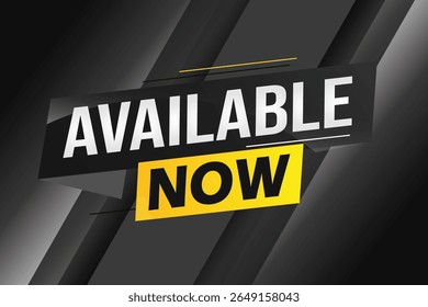 available now word concept vector illustration with lines 3d style for social media landing page, template, ui, web, mobile app, poster, banner, flyer, background, gift card, coupon, label, wallpaper 
