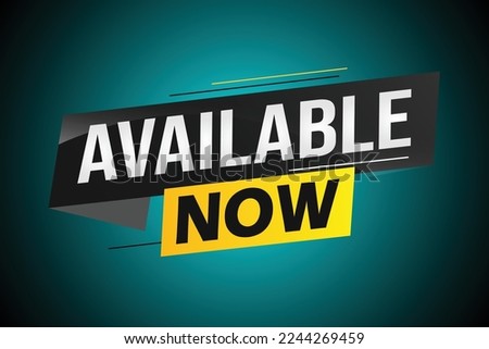 available now word concept vector illustration with lines 3d style for social media landing page, template, ui, web, mobile app, poster, banner, flyer, background, gift card, coupon, label, wallpaper