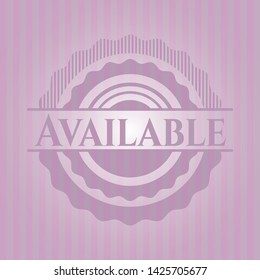 Available retro style pink emblem. Vector Illustration. Detailed.