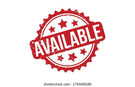 Available Rubber Stamp. Red Available Rubber Grunge Stamp Seal Vector Illustration - Vector