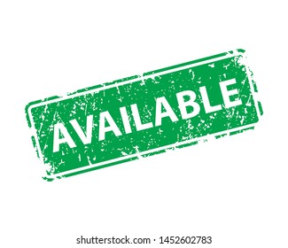 Available sign sticker. Stamp vector texture