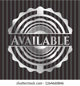 Available silver shiny badge