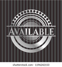 Available silvery badge or emblem