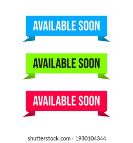 Available soon icon label sign symbol design vector
