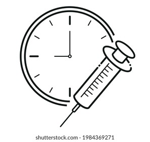AVAILABLE TIME ICON FOR VACCINATION