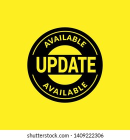 available update stamp. circle rubber stamp