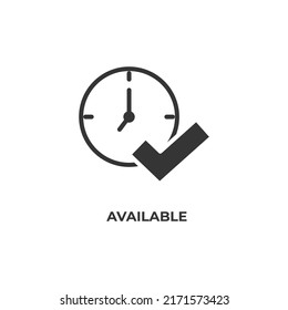 available vector icon. filled flat sign for mobile concept and web design. Symbol, logo illustration. Vector graphics