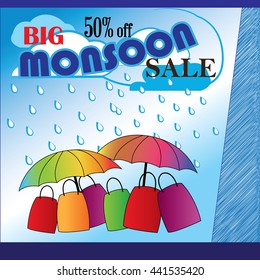 Availing offers at a discount sale-Monsoon sale Advertisement