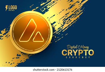 Avalanche AVAX crypto currency background, Digital money exchange of Blockchain technology, Cryptocurrency mining and financial