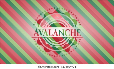 Avalanche christmas badge background.