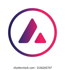Avalanche Crypto Currency icon. AVAX symbol. Crypto Currency vector icon. Flat Vector illustration - Vector