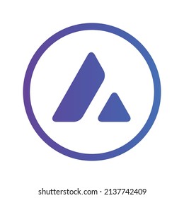 Avalanche Crypto Currency icon. AVAX symbol. Crypto Currency vector icon. Flat Vector illustration - Vector