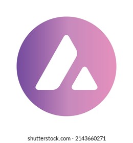 Avalanche Cryptocurrency coin icon. AVAX coin symbol. Cryptocurrency vector icon. Flat Vector illustration - Vector