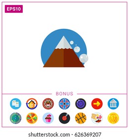 Avalanche Down Mountain Side Icon