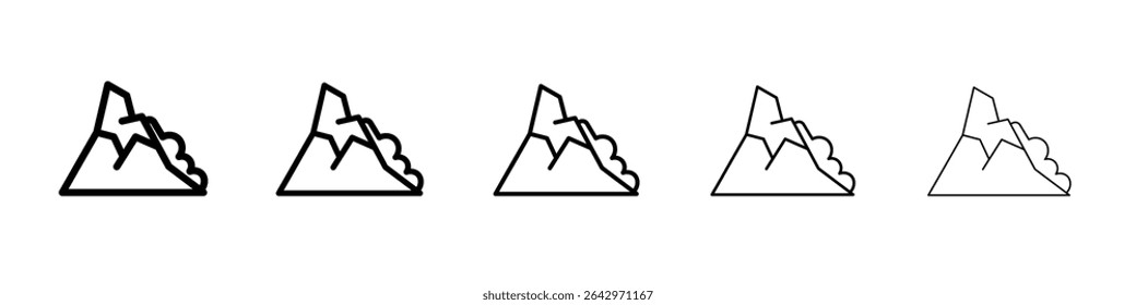 ícone de avalanche Design plano em plano de fundo isolado