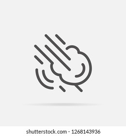 Avalanche icon in line style. For your design, logo. Vector illustration. Editable Stroke. 48x48 Pixel Perfect.