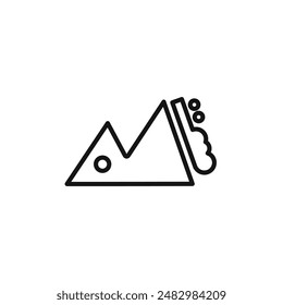 avalanche icon logo sign vector outline