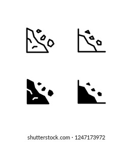 Avalanche Icon Logo Vector Symbol. Landslide Icon