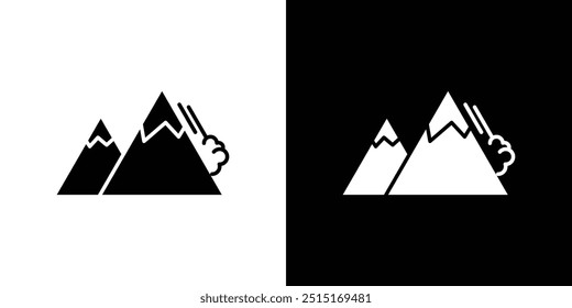 ícone de avalanche Conjunto de símbolos de sinal de estrutura de tópicos