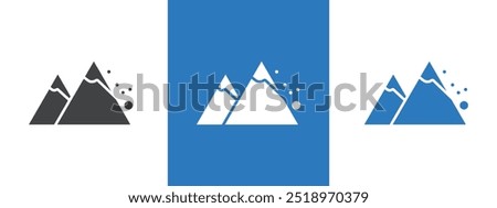 avalanche icon thin line illustration