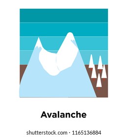 Avalanche icon vector isolated on white background, Avalanche transparent sign , disaster symbols