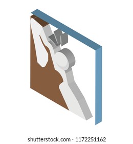 Avalanche isometric left top view 3D icon