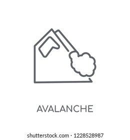 Avalanche linear icon. Modern outline Avalanche logo concept on white background from Winter collection. Suitable for use on web apps, mobile apps and print media.