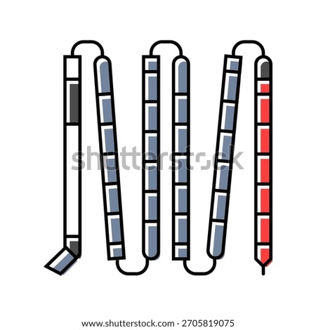 avalanche probe mountain skiing color icon vector. avalanche probe mountain skiing sign. isolated symbol illustration