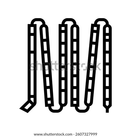 avalanche probe mountain skiing line icon vector. avalanche probe mountain skiing sign. isolated contour symbol black illustration